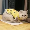 Costumi per gatti Estate Cani di piccola taglia Vestiti Gonna Cotone Accoglienti Abiti per animali Abbigliamento per gatti Simpatica stampa Abito da principessa gattino Ropa Para Gatos