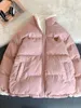 Vestes pour femmes JMPRS Mignon Broderie Femmes Parkas Manteau D'hiver Épais Poilu Coréen Lâche Chaud Veste Double Face Conception Rose Étudiant Vêtements 221117