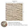 Adesivi murali 10 pezzi Pannelli in schiuma autoadesiva 3D Decorazioni per la casa Soggiorno Casa Bagno Adesivo per mattoni Decorazione di carta 221116