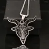 Pendant Necklaces Cuban Stainless Steel Chain Sheep Witchcraft Prayer Jewelry Fashion Collar Initial Necklace Chains For Men Women's