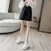 Women's Suits A Word Leisure Comfortable Suit Shorts Female 2022 Style Autumn Black Waist Five Points Higher Wide-legged Pants