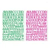 Confezione Regalo 581C 12 Fogli Autoadesiva Numeri E Lettere Adesivi Decal Alfabeto-Stickers-Decor