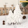 Juldekorationer 35 cm kreativitet Vitt träd LED upplyst mini Desktop Family Holiday 2022 dekoration gåvor