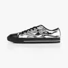 Men dames diy aangepaste schoenen lage top canvas skateboard sneakers drievoudige zwarte aanpassing UV printsport sneakers wangji 184-11