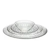 Dinnerware Sets European-style Lead-free Crystal Glass Western Bowl Plate Tableware Fruit Transparent Large