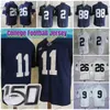 Penn State 88 Mike Gesicki Football Jersey 2 Marcus Allen 26 Saquon Barkley 9 Trace McSorley 11 Micah Parsons White Navy NCAA College Football Jerseys Stitched NO NAME