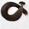 Extensões pré-ligadas de cabelo humano russo virgem, cabelo liso desenhado duplo, preto, marrom, loiro, cor de queratina, 200g