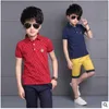 Baby Big Kids Polo Shirt Tops Fashion Dots Boy Summer Clothing Set T Shirt Pants Baby Boys Clothes Set 315 år 210226259Z6140054