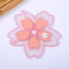 Kawaii Sakura Cup Coasters Mats Pink Cherry Blossom Cup Pads Kitchen Bar Caf￩ Hittebestendige mug pad rra624