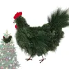 زينة عيد الميلاد ديكور الاصطناعية ريب دجاج الصنوبر الفروع الأخضر أوراق إكليل باب عيد الميلاد معلقة ديكور المنزل