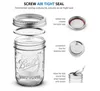 DHL/FEDEX Gradueerden Mason Jar Tumblers Clear Glazen grote capaciteit afgedichte koffiesalade fles met stro brede mond overnacht haver Apothecaire pot A0023