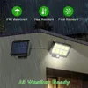 Decoraciones de jardín COB LED Luz con energía solar al aire libre Sensor de movimiento PIR Lámpara de seguridad de calle de emergencia de pared impermeable para decoración 221116