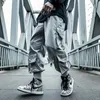 Herrenhose HOUZHOU Schwarze Cargo-Jogginghose Hip Hop Techwear Hippie-Hose für Streetwear Plus Size Taschen Übergröße 221117