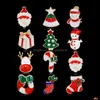 Pinos broches esmalte christams broooch desenho animado santa árvore boneco de neve meias pinos lapela pino mulheres crianças jóias de jóias de moda entrega de gotas dh4k3