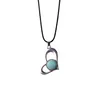 Lowest Price Love Natural Stone Treatment Stones Beads Necklace Crystal Heart Gemstone Energy Quartz Pendant