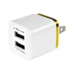 Cargador USB Dual 2 puertos EE. UU. Enchufe 5V 2.1A 1A Adaptador de pared de viaje Cargadores de teléfono móvil para Samsung Huawei LG