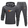 Roupas masculinas de grife, agasalhos masculinos, conjunto de roupas esportivas, marca, roupas esportivas de fitness, duas peças, moletons pólo, calças, terno casual masculino