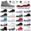 Jumpman Authentic 11 Chaussures de basket Cool Grey 11s Pure Violet Cherry 25th Anniversary Athletic Sneakers Sports Concord Pantone Trainers