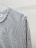 Camisetas femininas listras respiráveis ​​femininas de manga comprida Camiseta primavera 2022 fêmea solta camisetas simples