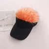Bérets 2022 perruque une pièce tendance tendance casquette à visière hommes et femmes version coréenne personnalité drôle beau chapeau haut vide