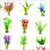 Décorations de jardin Décorations de jardin Simation Plante de fleur aquatique Paysage d'aquarium Cler Box Plantes de paysage Vente avec divers Dhvc0