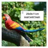 Garden Sets Resin Parrot Statue Wall Mounted Diy Outdoor Garden Tree Decoration Animal Scpture For Home Office Decor Ornament T20011 Dhj71