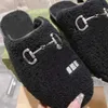 Winter Warm Fur Scuff Slipper Designer Slides Winter Boots Mens Women Wool Mule Plush Platform Non-Slip Shoes Indoor Soft Slides Footwear For Women Men Size 48 NO430