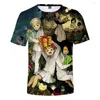 Erkekler Tişörtleri 2022 O yaka 3D Gömlek Günlük Kısa Kollu Çocuk Vaat Edilen Neverland Erkek/Kız Yaz Moda Harajuku Anime T-Shirt