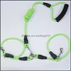 Dog Collars Leashes Pet Supplies Leash Doggy Double Head Traction Rope Outdoor Mti Colors One Drag Two Tractions Belt New Arrival Dhbvq