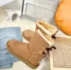 Австралийские женские классические теплые сапоги, дизайнерские зимние сапоги, зимние австралийские сапоги, модные плоские каблуки, прозрачные мини-плюшевые тапочки Bottes 35-42