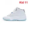 Jumpman 11 Kid basketskor Cool Grey XI Cherry Toddler Pojkar Flickor Uppfödda Space Jam Sneaker Concord University Röd Gamm Blå Svart Katt Baby Spädbarn 11s Sport 28-35