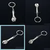 Nyckelringar Metalwrench Key Ring Mini Monkey Wrench KeyChain Holder Hand Tool Rings Fashion Smycken Handväska hänger Drop Delivery Dhjhu