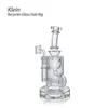 Al por mayor 7.48 pulgadas Klein Dab Dab Bong Water Pipe reciclador Piece de vidrio Dab Rig.