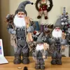 Weihnachtsdekorationen, 30–45 60 cm, große Weihnachtsmann-Puppen, Ornamente, stehende Figur, Puppe, Heimdekoration, Kindergeschenk, 221117