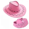 Berets Cowboy Hat Bandanas Bachelorette Travel Cowgirl Hats Party for البالغين ديسكو لباس H7ef