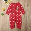 Rompers 018m min första jul baby pojke flicka född spädbarn tecknad hjort röd jumpsuit play dräkt xmas kostymer 221117