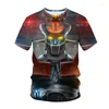 メンズTシャツ2022マツィンガーZアニメ映画ロボットストリートウェア3DプリントTシャツファッションカジュアルキッズボーイズガールズTシャツ