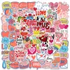 100Pcs Valentine's Day Stickers No-Duplicate Waterproof Graffiti Sticker For Skateboard Laptop Luggage Bicycle Guitar Water Bottle Decals Kids Gifts