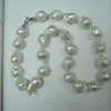 Chains NATURE FRESHWATER Baroque PEARL NECKLACE-big Pearls-nature Colors