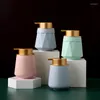 Storage Bottles Nordic Style Ceramic Liquid Soap Dispenser Shower Gel Shampoo Bottle Hand Sanitzer Bathroom Accessories Set