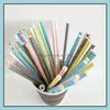 Drinking Straws Disposable Paper St 25Pcs/Lot Drinking Sts Birthday Wedding Party Event Random Color Drop Delivery Home Garden Kitch Dh53U