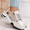 Dress Shoes Summer Sneaker Leopard Mesh Breath Ladies Running Bling Female Color Mix Platform Footwear 221118