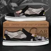 Alfândega Sapatos Anime Diy Designer Treinadores Menções Meninas Tênis Construtores Constranged Sapatos Casuais de Placa Casual Personalidade de corrida EUR36-45