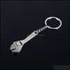 Nyckelringar Metalwrench Key Ring Mini Monkey Wrench KeyChain Holder Hand Tool Rings Fashion Smycken Handväska hänger Drop Delivery Dhjhu