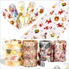 Christmas Decorations Christmas Starry Sky Nail Sticker Manicure Transfer Paste Stickers Halloween Candy Pumpkin Snowflake Nails Dec Dhnz1