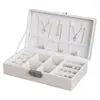 Schmuck Beutel Box Für Frauen Leder Organizer Lagerung Display Schmuck Verpackung Joyeros Organizador De Joyas