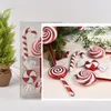 Decorações de Natal Red e White Candy Lollipops Tree Tree Home Janela 221117