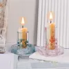 Candle Holder Silicone Molds Concrete Plaster Candle Holders with Round Base Mould for DIY Epoxy Resin Candlestick