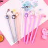 Gelpennen 20 stks/lot kawaii katten varken konijn muis schattig dieren zwarte inkt pen student school stationery kantoorbenodigdheden cadeau 221118