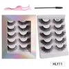 Handmade Reusable Mink False Eyelashes Eye End Lengthening Messy Crisscross Multilayer Thick Curly Winged Fake Lashes Extensions Easy to Wear DHL